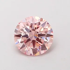 0.73ct ROUND Fancy Intense Pink SI1 Coloured Lab diamond