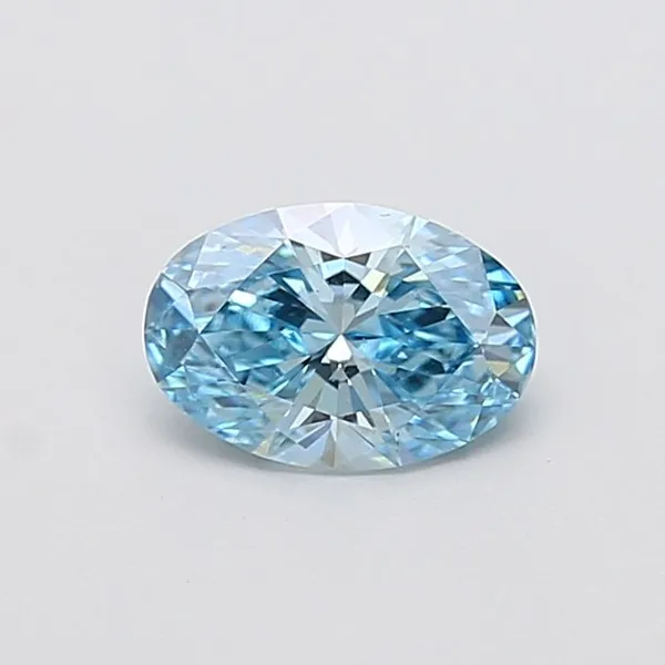 1.09ct OVAL Fancy Vivid Blue VS1 Coloured Lab diamond