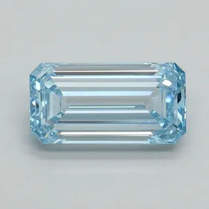1ct EMERALD Fancy Intense Blue VVS2 Coloured Lab diamond