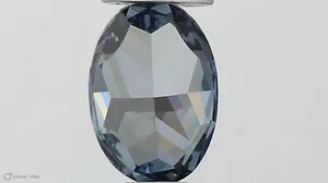 0.3ct OVAL Fancy Vivid Blue VS1 Coloured Lab diamond
