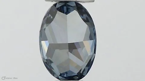 0.3ct OVAL Fancy Vivid Blue VS1 Coloured Lab diamond