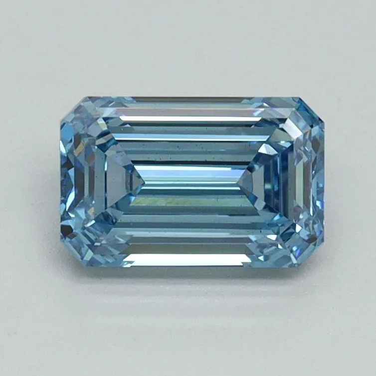 1.03ct EMERALD Fancy Intense Blue VS1 Coloured Lab diamond