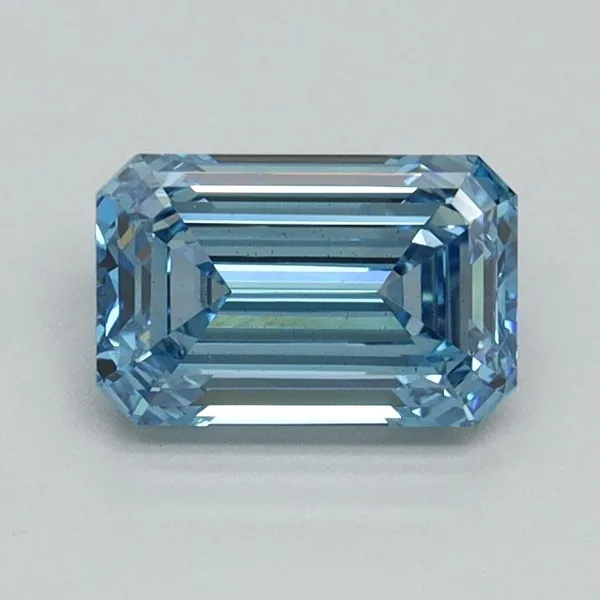 1.03ct EMERALD Fancy Intense Blue VS1 Coloured Lab diamond