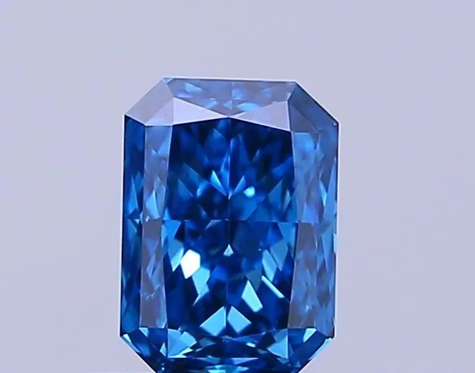 0.53ct RADIANT Fancy Vivid Blue VVS2 Coloured Lab diamond