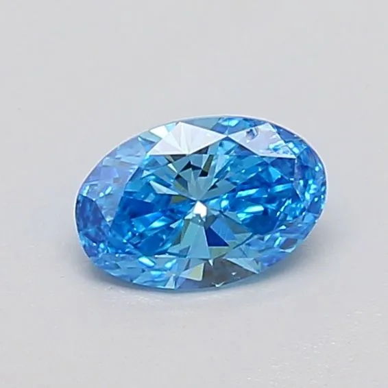 0.37ct OVAL Fancy Vivid Blue VVS2 Coloured Lab diamond