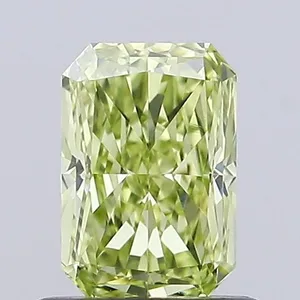 0.85ct RADIANT Fancy Yellow VVS2 Coloured Lab diamond