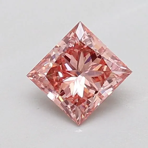 0.61ct PRINCESS Fancy Intense Pink SI1 Coloured Lab diamond