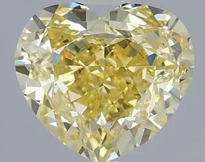 1.53ct HEART Fancy Intense Yellow VVS2 Coloured Lab diamond