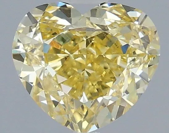 1.53ct HEART Fancy Intense Yellow VVS2 Coloured Lab diamond