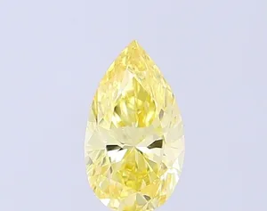 0.45ct PEAR Fancy Intense Yellow VS2 Coloured Lab diamond