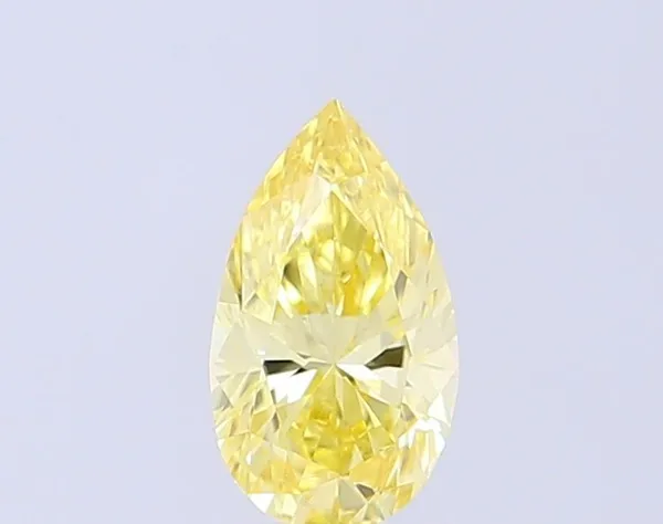0.45ct PEAR Fancy Intense Yellow VS2 Coloured Lab diamond