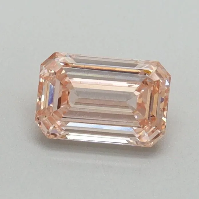 0.64ct EMERALD Fancy Intense Pink VS2 Coloured Lab diamond