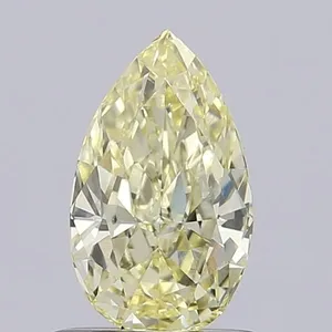0.83ct PEAR Fancy Light Yellow VVS2 Coloured Lab diamond