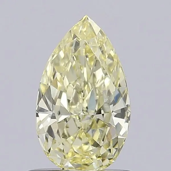 0.83ct PEAR Fancy Light Yellow VVS2 Coloured Lab diamond