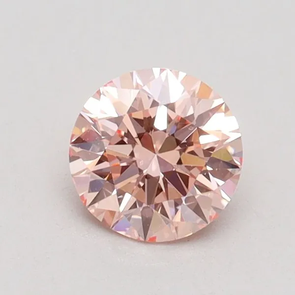 0.65ct ROUND Fancy Intense Pink VS1 Coloured Lab diamond