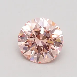 0.65ct ROUND Fancy Intense Pink VS1 Coloured Lab diamond
