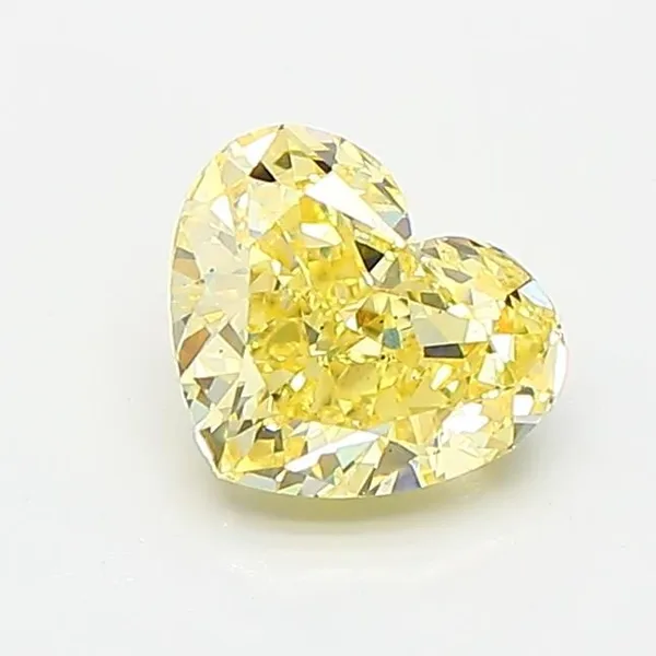 0.87ct HEART Fancy Intense Yellow VS2 Coloured Lab diamond