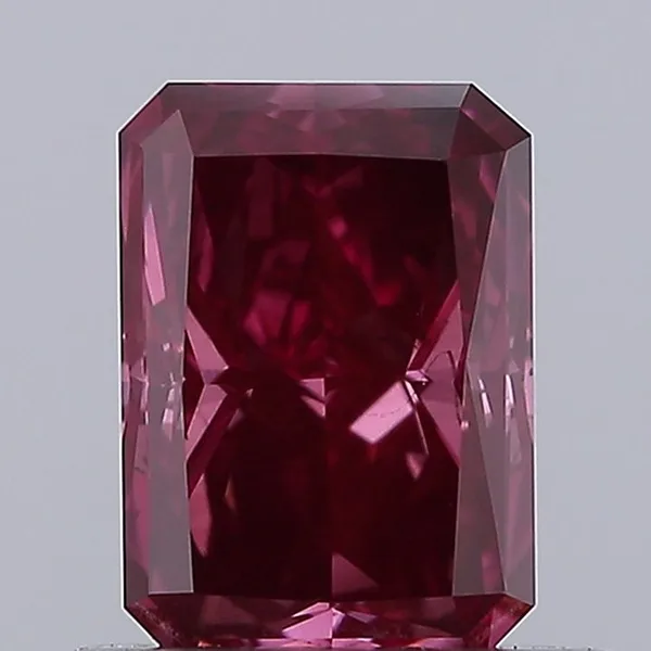 0.73ct RADIANT Fancy Deep Pink VS2 Coloured Lab diamond