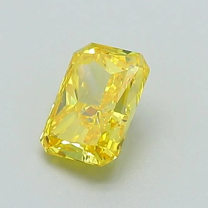 0.56ct RADIANT Fancy Vivid Yellow VVS2 Coloured Lab diamond