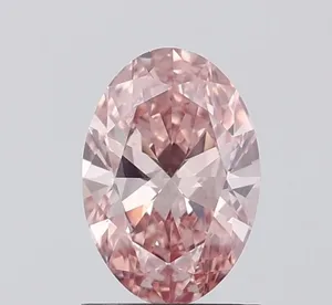 0.99ct OVAL Fancy Intense Brownish Pink VS2 Coloured Lab diamond