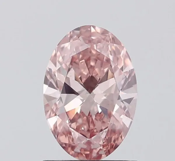 0.99ct OVAL Fancy Intense Brownish Pink VS2 Coloured Lab diamond