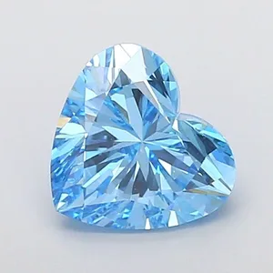 1.78ct HEART Fancy Vivid Blue VVS2 Coloured Lab diamond