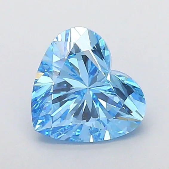 1.78ct HEART Fancy Vivid Blue VVS2 Coloured Lab diamond
