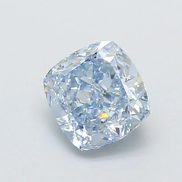 1.08ct CUSHION Fancy Intense Blue VVS2 Coloured Lab diamond
