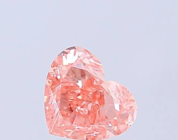 1.15ct HEART Fancy Vivid Pink VVS2 Coloured Lab diamond