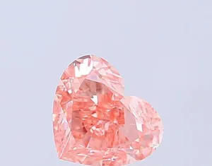 1.15ct HEART Fancy Vivid Pink VVS2 Coloured Lab diamond