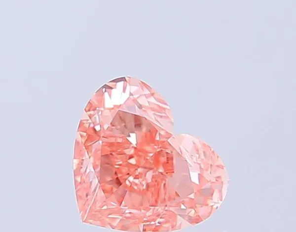 1.15ct HEART Fancy Vivid Pink VVS2 Coloured Lab diamond