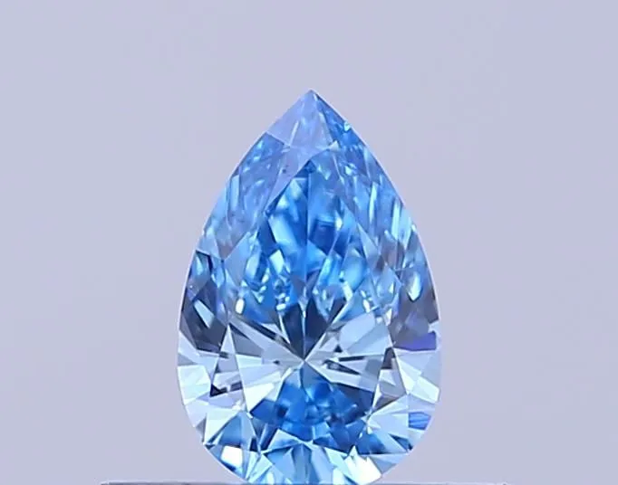 0.32ct PEAR Fancy Vivid Blue VVS2 Coloured Lab diamond