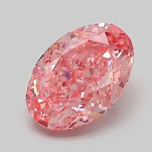 1.09ct OVAL Fancy Vivid Pink VVS2 Coloured Lab diamond