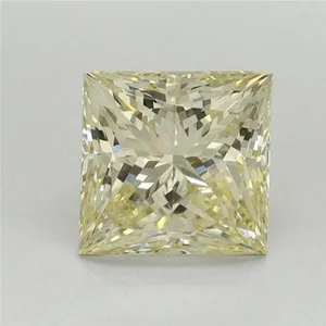 1.57ct PRINCESS Fancy Yellow VVS2 Coloured Lab diamond