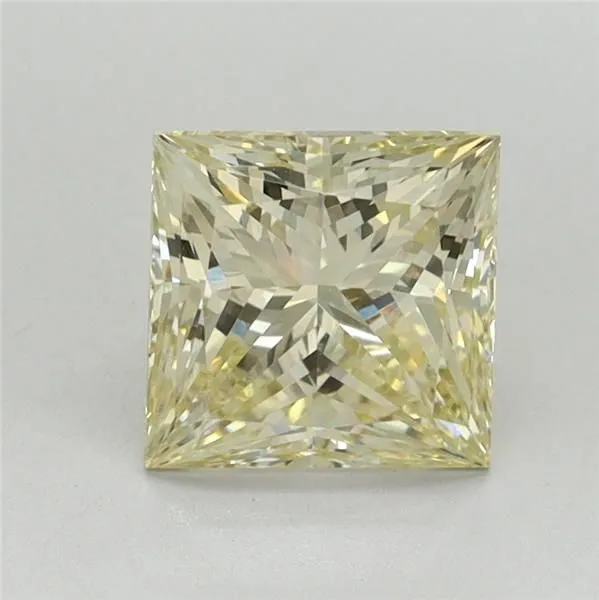 1.57ct PRINCESS Fancy Yellow VVS2 Coloured Lab diamond