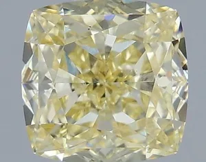 1.1ct CUSHION Fancy Yellow VS1 Coloured Lab diamond