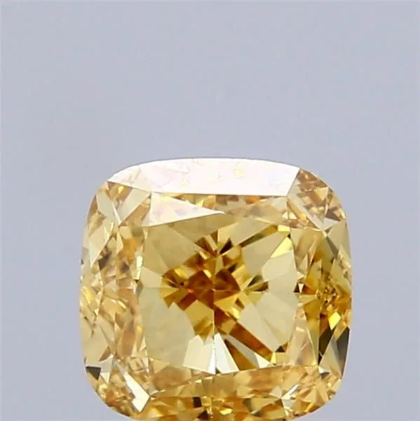 1.02ct CUSHION Fancy Yellow VS1 Coloured Lab diamond