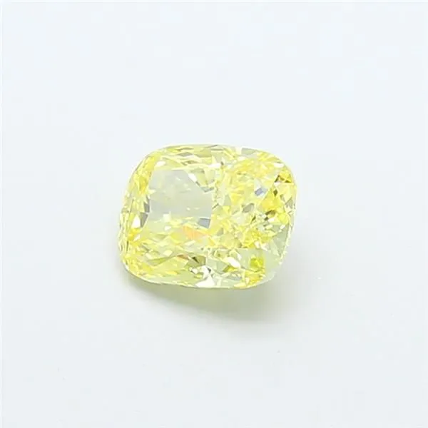 1.01ct CUSHION Fancy Intense Yellow VS2 Coloured Lab diamond