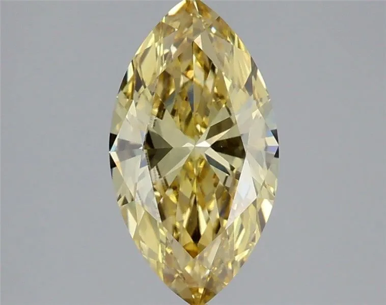 1.19ct MARQUISE Fancy Intense Yellow VVS2 Coloured Lab diamond