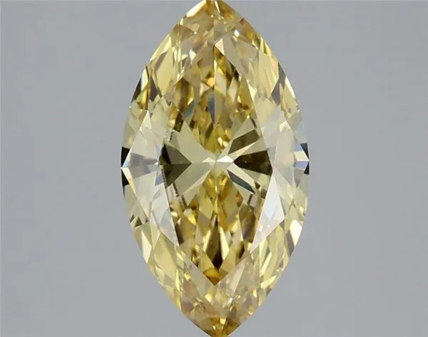 1.19ct MARQUISE Fancy Intense Yellow VVS2 Coloured Lab diamond