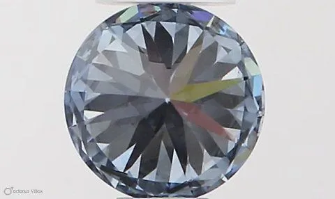 0.31ct ROUND Fancy Vivid Blue VS2 Coloured Lab diamond