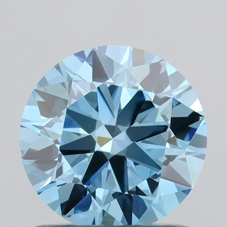 1.05ct ROUND Fancy Vivid Blue VVS2 Coloured Lab diamond