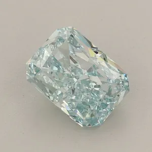 0.82ct RADIANT Fancy Intense Greenish Blue VS1 Coloured Lab diamond