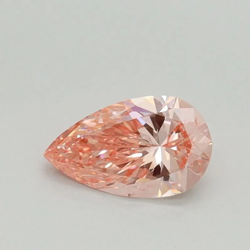 0.53ct PEAR Fancy Intense Pink VVS2 Coloured Lab diamond