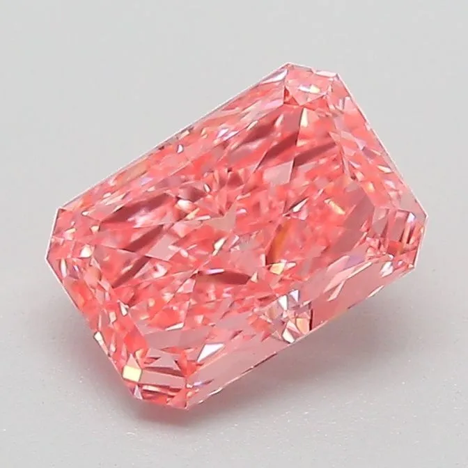 1.08ct RADIANT Fancy Vivid Pink VS1 Coloured Lab diamond