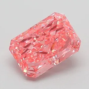 1.08ct RADIANT Fancy Vivid Pink VS1 Coloured Lab diamond