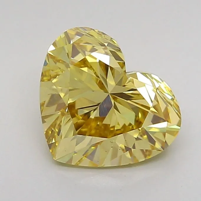 1.94ct HEART Fancy Intense Yellow VS1 Coloured Lab diamond