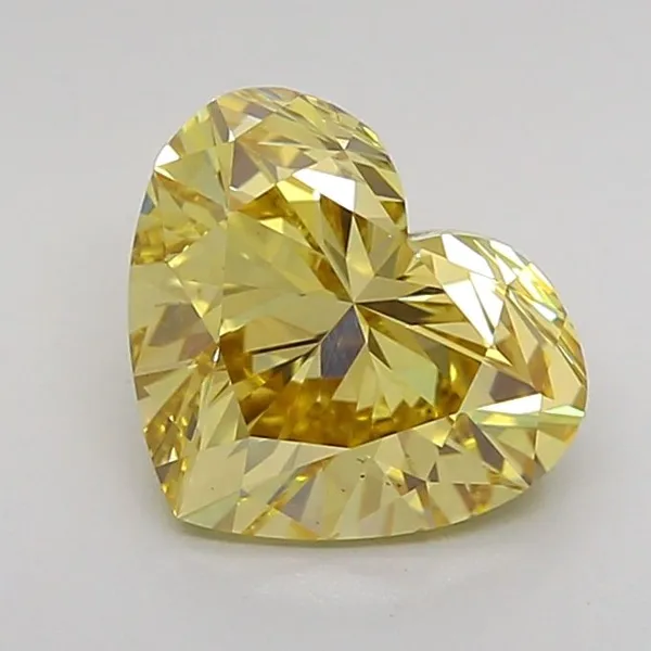 1.94ct HEART Fancy Intense Yellow VS1 Coloured Lab diamond