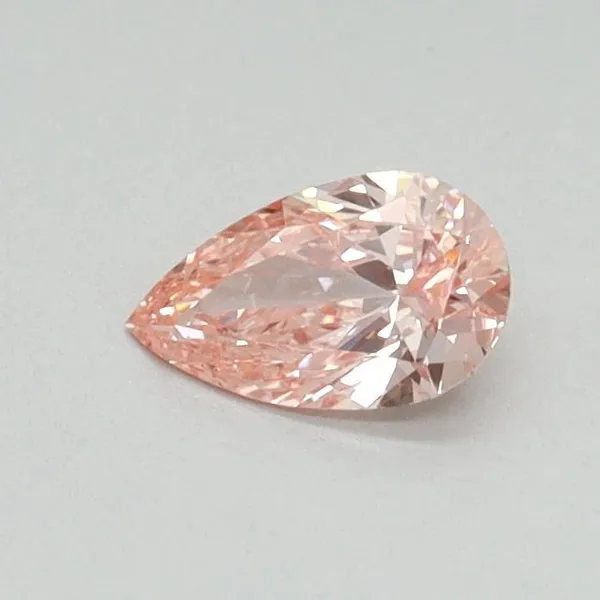 0.31ct PEAR Fancy Vivid Pink VS1 Coloured Lab diamond