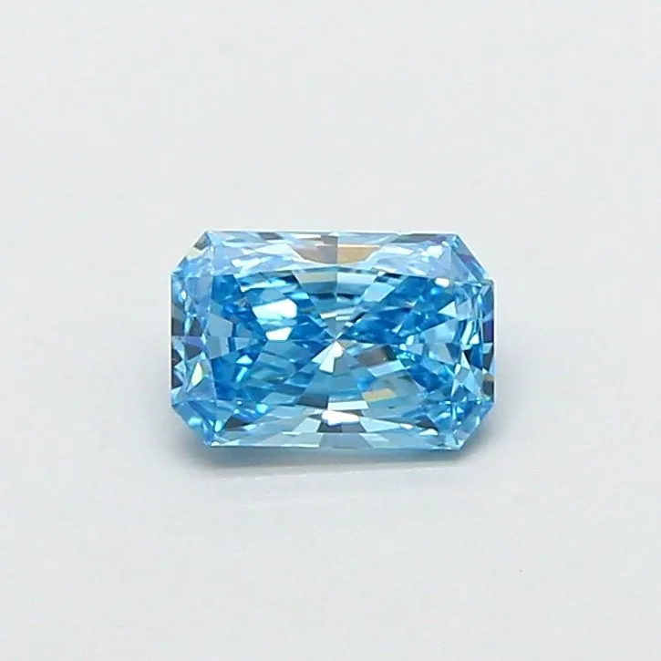0.52ct RADIANT Fancy Vivid Blue VS1 Coloured Lab diamond